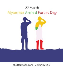 El 27 de marzo es la ilustración del Día de las Fuerzas Armadas de Myanmar.