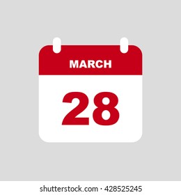 MARCH 28 calendar Icon.