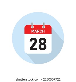 March 28 Concept Design. Vector Illustration.