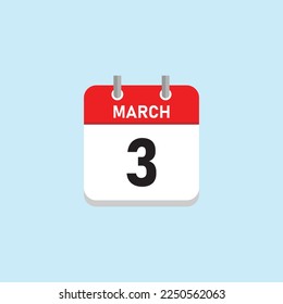 March 3 Concept Design. Vector Illustration.