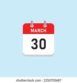 March 30 Concept Design. Vector Illustration.