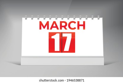 March 30, Desk Calendar Design Template. Single Date Calendar Design.