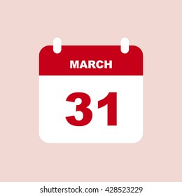 MARCH 31 calendar Icon.