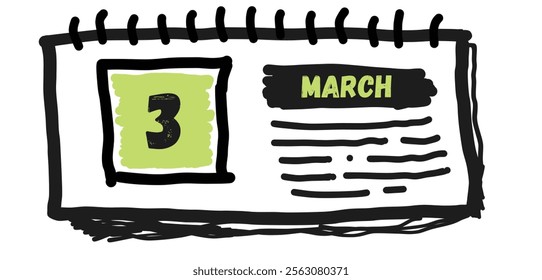 March 3rd: Daily Planner, Schedule, and Notes