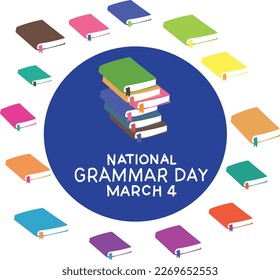 March 4 is National Grammar Day Vector illustration.