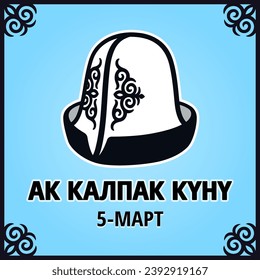 5-М а р т А К snihtíncelar BurnBurnBurnBurn (5 de marzo, Día del Kalpak en kirguiso) celebración del tradicional sombrero nacional de Kirguistán.