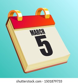 March 5 on Red Calendar