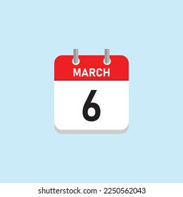 March 6 Concept Design. Vector Illustration.