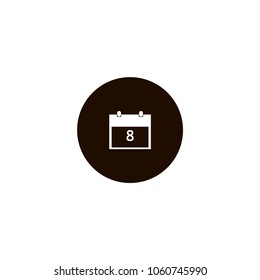 March 8 calendar icon. flat design