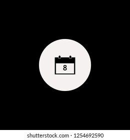 March 8 calendar vector icon. flat March 8 calendar design. March 8 calendar illustration for graphic 