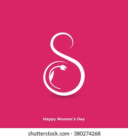 March 8 creative design. Women's Day. 