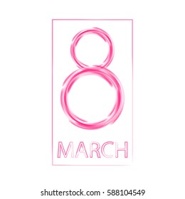 March 8. design element on March 8. vector illustration for design