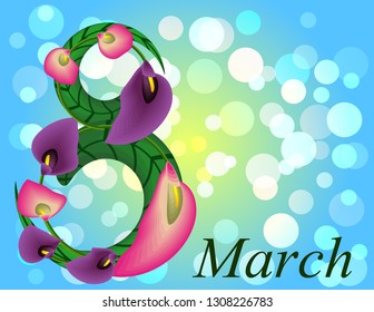 March 8  greeting card