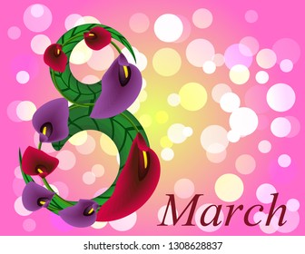 March 8  greeting card