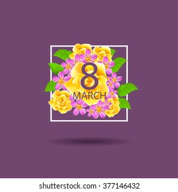 March 8 greeting card