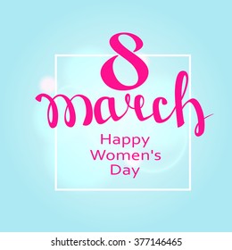 March 8 greeting card