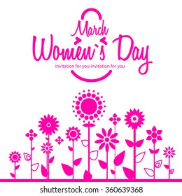 March 8 greeting card. Background for Woman`s Day