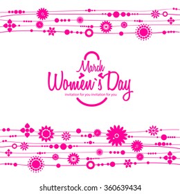 March 8 greeting card. Background for Woman`s Day