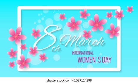 March 8 greeting card / Happy Women's Day celebrations concept / Happy Women's Day greeting card, gift card.
