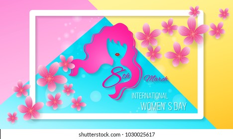 March 8 greeting card / Happy Women's Day celebrations concept / Happy Women's Day greeting card, gift card.