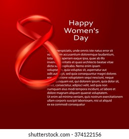 March 8 greeting card for international womans Day. Vector illustration