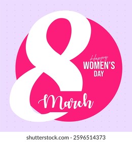 March 8 greeting card for Women's day