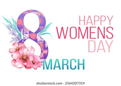 march 8  happy women's day web banner, background greeting poster, flyer, card, layout , presentation, brochure, templates