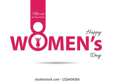 March 8. International Women's Day greeting card paper cut for your design. vector illustration