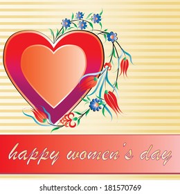 March 8 International Women's Day greeting card