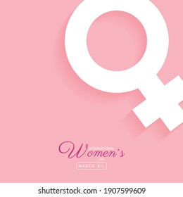 March 8. International Women's Day greeting card paper cut for your design. vector illustration