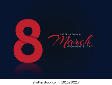 March 8. International Women's Day greeting card paper cut for your design. vector illustration