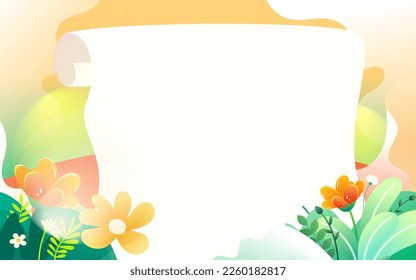 March 8 International Women's Day, girls surrounded by flowers, background with various flowers and plants, vector illustration