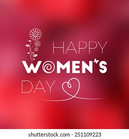 March 8. International Women's Day greeting card for your design