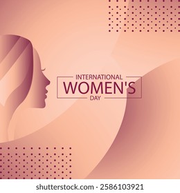 March 8 International Women's Day Celebration Honoring Women's Achievements with Floral and Feminine Design