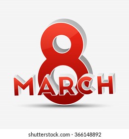 March 8. International Women's Day greeting card for your design