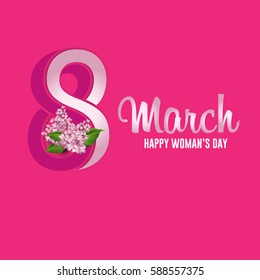 March 8 international women's day background.