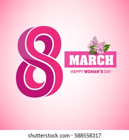 March 8 international women's day background.