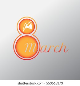 March 8 in the orange style, with snowdrops