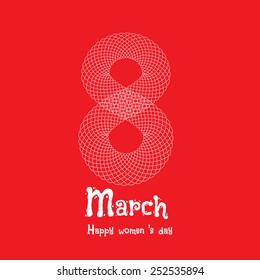 March 8 Spring greeting card concept. EPS10