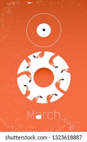 march 8 spring vector card celebratoin woman day