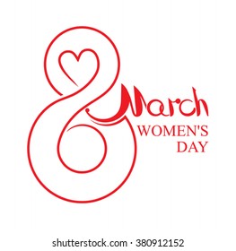 March 8 - template design. Women's Day. 