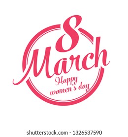 March 8 vector badge