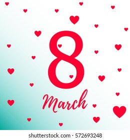 March 8 vector graphics