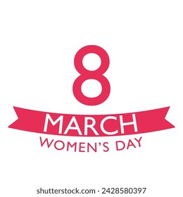 March 8 women's day design. Women's day vector concept design for international woman celebration background. Vector illustration