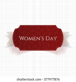 March 8 Womens Day red realistic greeting Card