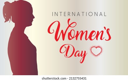 March 8th happy women's day stylish banner design stock illustration.