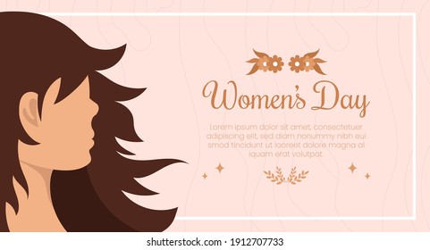 March 8th international women's day celebration background. vector illustration