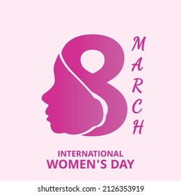 March 8th international women's day card design