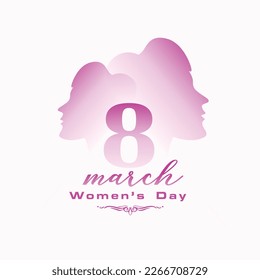 march 8th international women's day pink background design vector