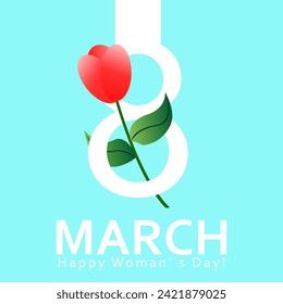 Anuncio 8 de marzo Diseño de fondo Día Mundial de la Mujer. Plantilla para publicidad, web, medios sociales y publicidad de moda. Afiche, volante, tarjeta de saludo, cabecera de la Ilustración vectorial del sitio.